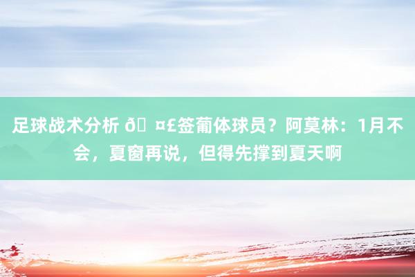 足球战术分析 🤣签葡体球员？阿莫林：1月不会，夏窗再说，但得先撑到夏天啊