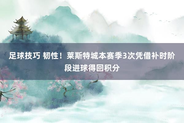 足球技巧 韧性！莱斯特城本赛季3次凭借补时阶段进球得回积分