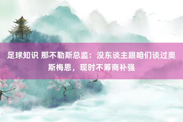 足球知识 那不勒斯总监：没东谈主跟咱们谈过奥斯梅恩，现时不筹商补强