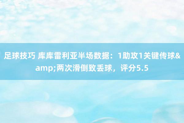 足球技巧 库库雷利亚半场数据：1助攻1关键传球&两次滑倒致丢球，评分5.5