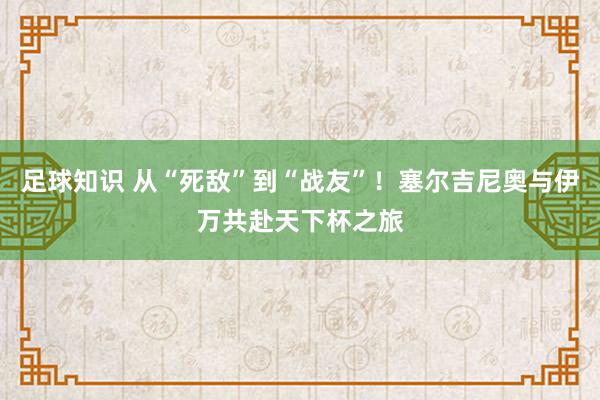 足球知识 从“死敌”到“战友”！塞尔吉尼奥与伊万共赴天下杯之旅