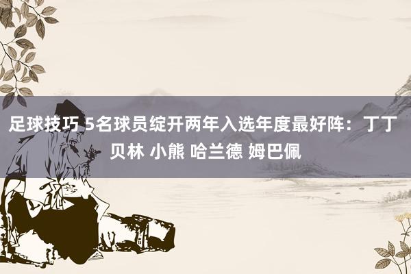 足球技巧 5名球员绽开两年入选年度最好阵：丁丁 贝林 小熊 哈兰德 姆巴佩